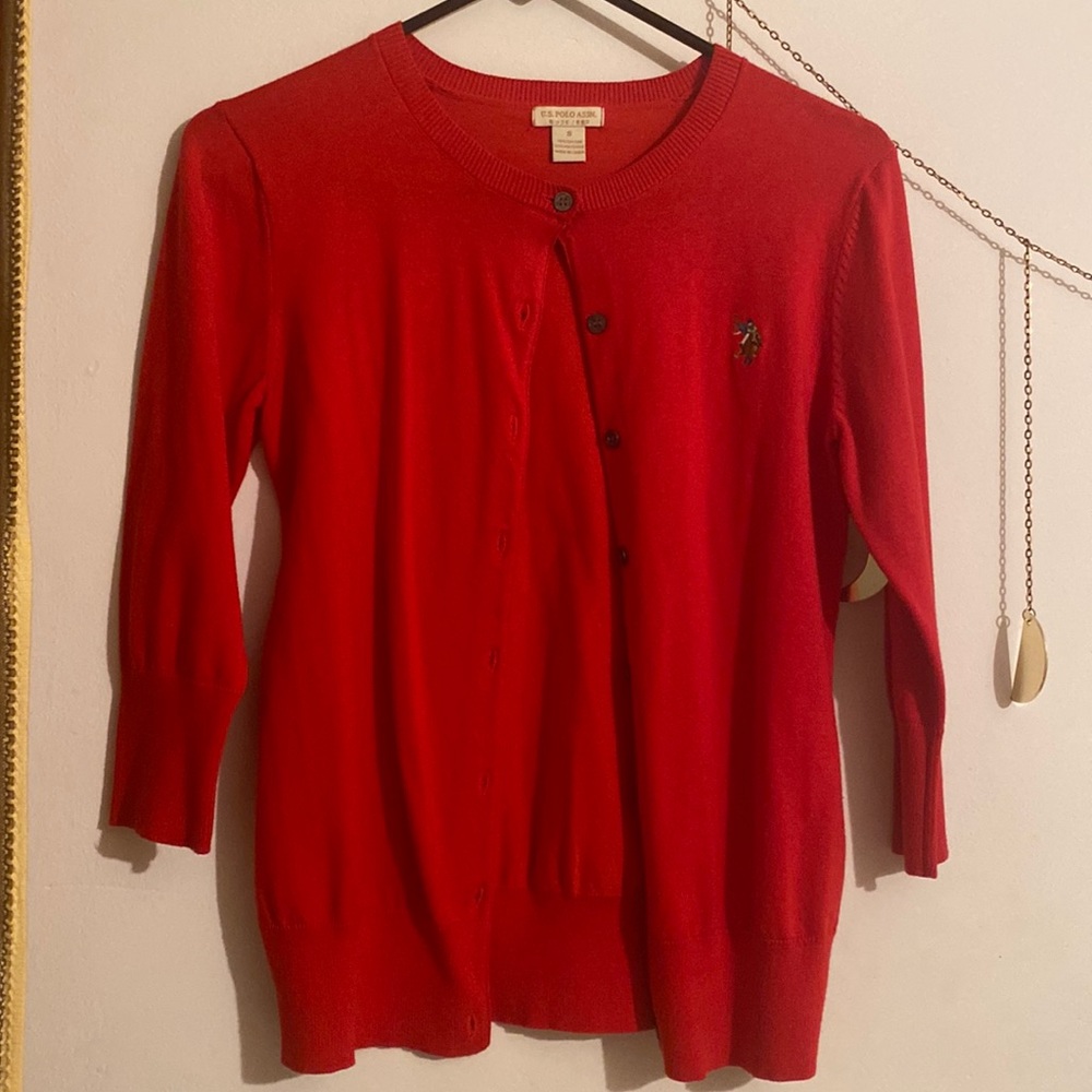 Polo red cardigan